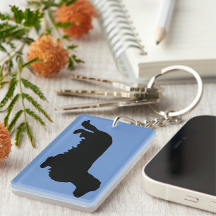 Llavero Cabello largo de Dachshund - Silhouette 1