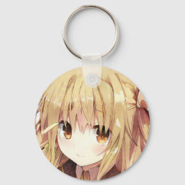 Llavero Cabello rubio oscuro oscuro oscuro oscuro y ojos á
