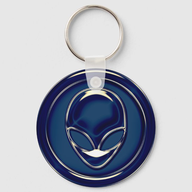 Llavero Cabeza de alienígena espacial (Anverso)