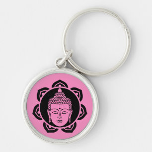 Llavero Cabeza de Buda Meditación Joyería