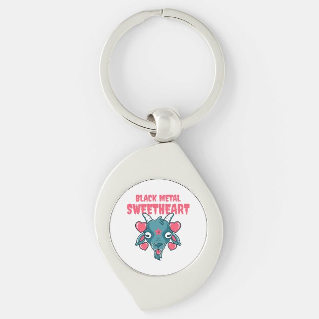 Llavero cabeza de cabra adorable baphomet (Anverso)