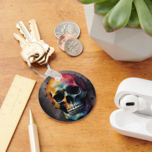 Llavero Cabeza de color cráneo