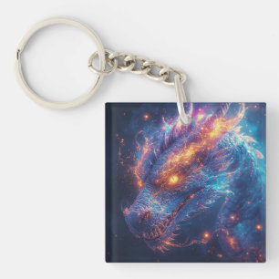 Llavero Cabeza de Dragón Feroy Radiando Energía Intensa