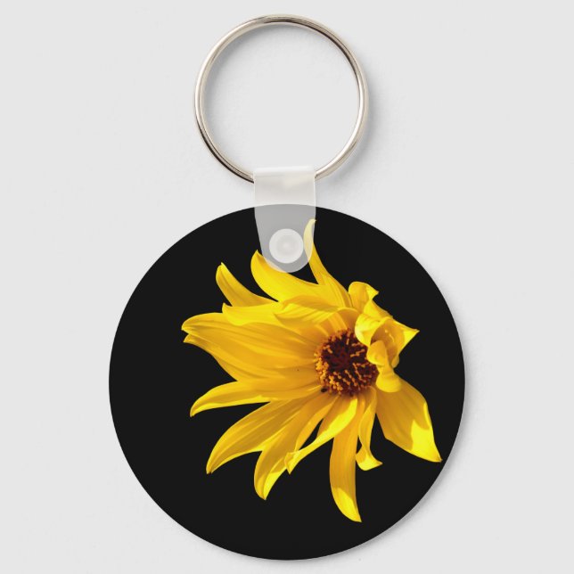 Llavero Cabeza de la margarita amarilla Helenium Key Ring (Anverso)