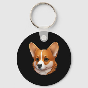 Llavero Cabeza de lindo corgi