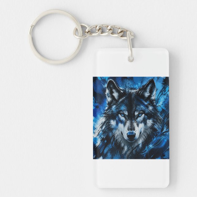 Llavero Cabeza de lobo (Frente)