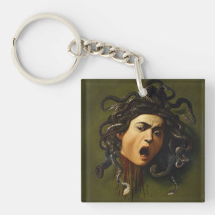 Llavero Cabeza de Medusa Caravaggio pintando cuadros de mi