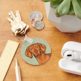 Llavero Cabeza de perro puntero de dibujos animados Vizsla