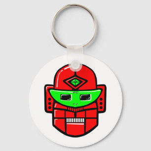 Llavero Cabeza de Robot Retro