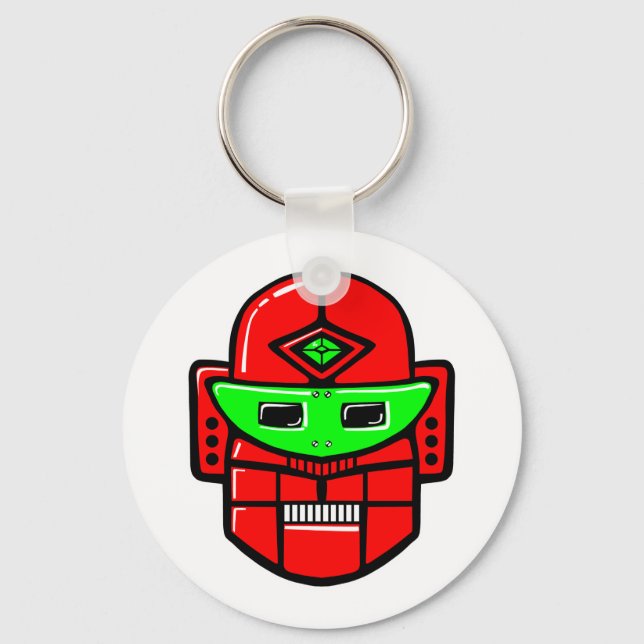 Llavero Cabeza de Robot Retro (Anverso)