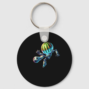 Llavero Cabeza de sandía robot Fútbol Dribbling Kick