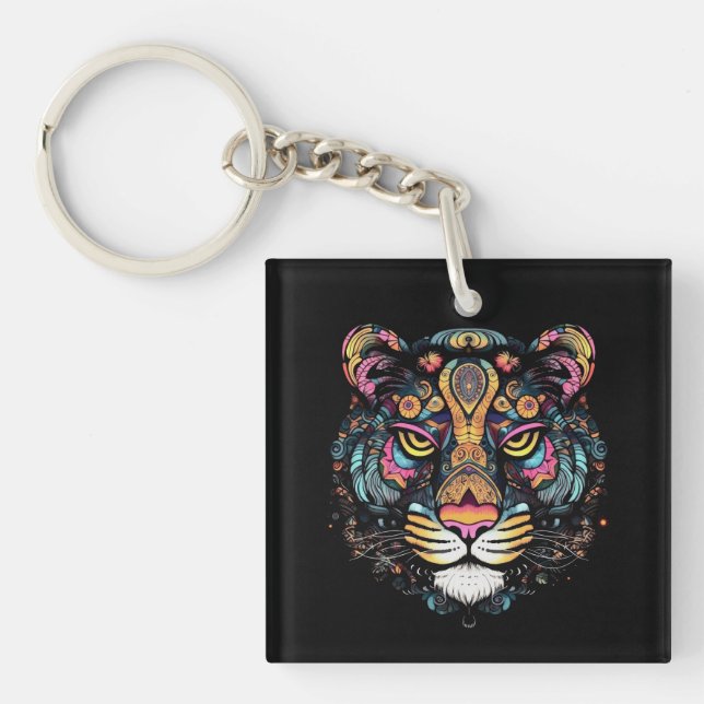 Llavero Cabeza de Tigre  (Frente)