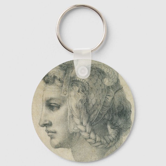 Llavero Cabeza ideal de una mujer de Michelangelo (Anverso)