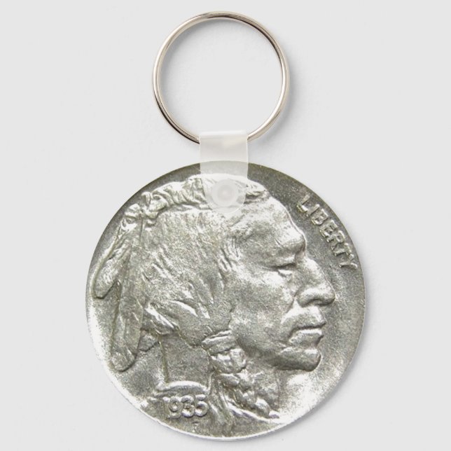 LLAVERO CABEZA INDIA NICKEL (Anverso)