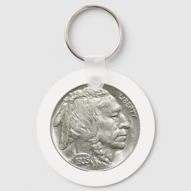 LLAVERO CABEZA INDIA NICKEL (Anverso)