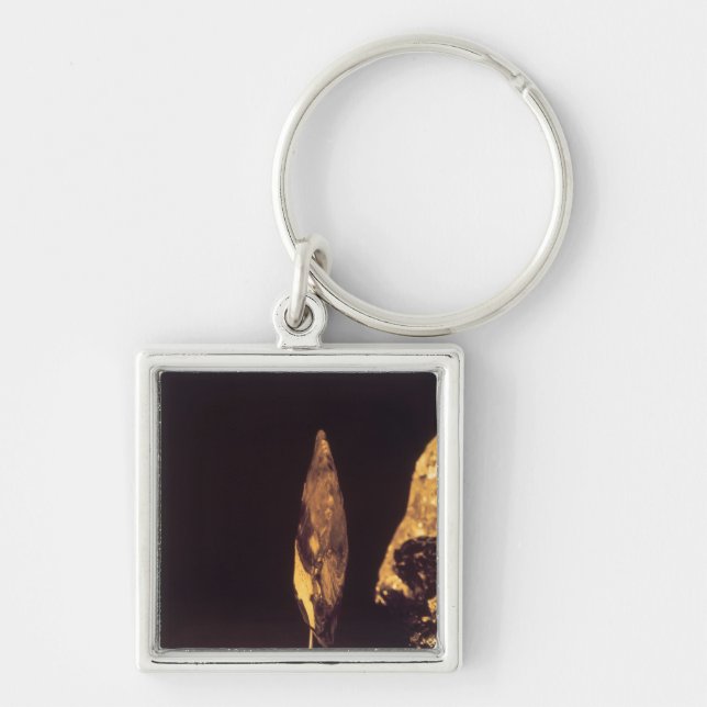 Llavero Cabeza Knapped del hacha o de la lanza (Frente)