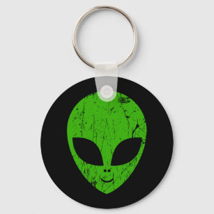 Llavero cabeza verde extraterrestre de ciencia ficción ext