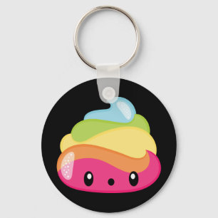 Llavero ¡Caca arcoiris de emoji!