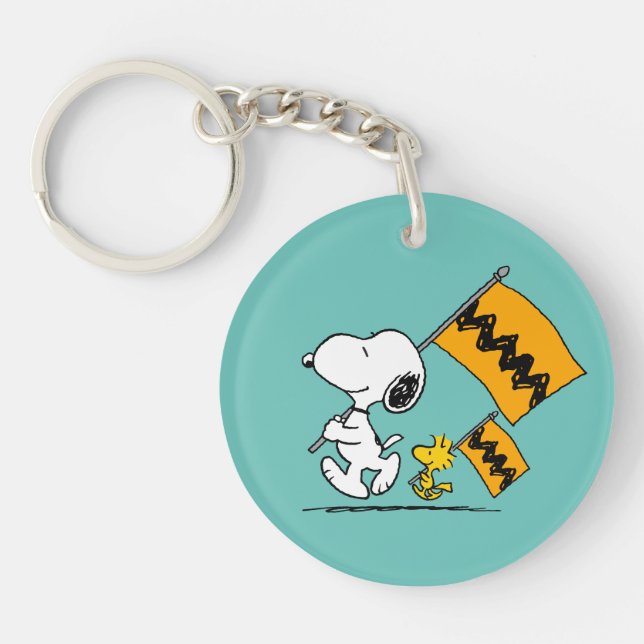 Llavero Cacahuetes | Banderas Snoopy & Woodstock (Frente)