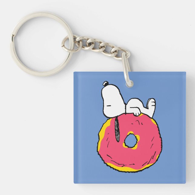 Llavero Cacahuetes | Donut rosado Snoopy (Frente)