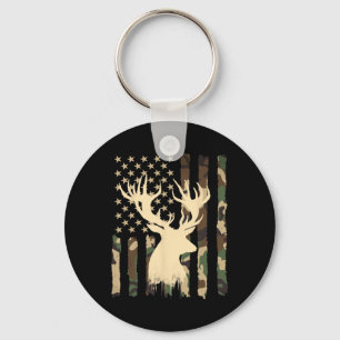Llavero Cacería divertida de camuflaje La Bandera De Ee.Uu