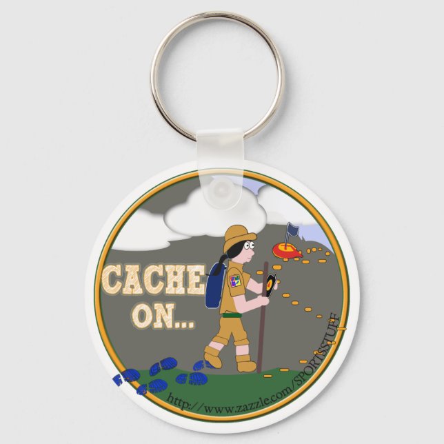 LLAVERO CACHÉ EN CHICA - GEOCACHING MOTTO SLOGAN GEOCACHIN (Anverso)