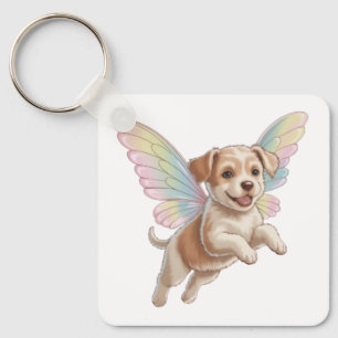 Llavero Cachorro Adorable con Alas de Hada Brillantes — Ma
