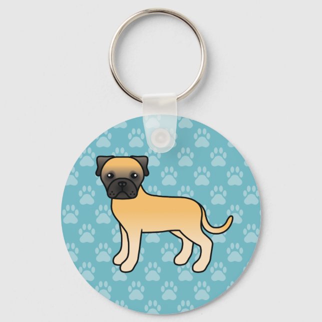 Llavero Cachorro Adorable de Bullmastiff (Anverso)