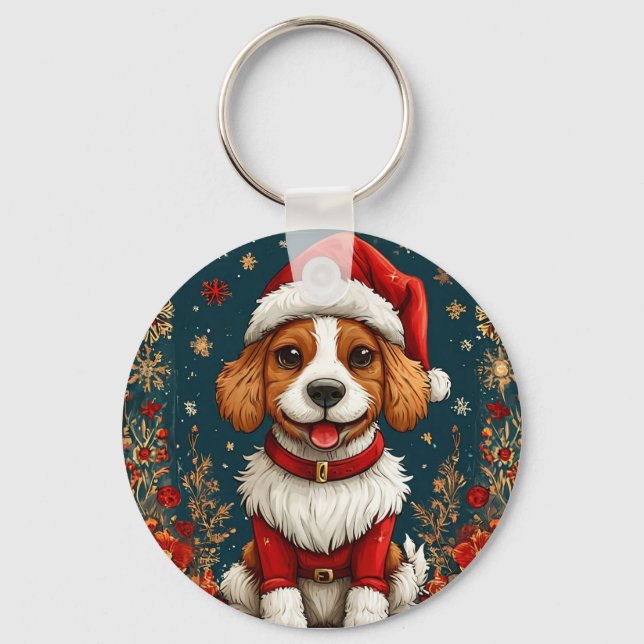 Llavero Cachorro adorable de Navidad (Anverso)