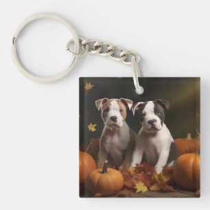 Llavero Cachorro American Staffordshire Otoño Delicia