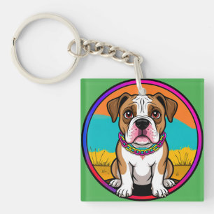 Llavero Cachorro Animado Adorable con Collar