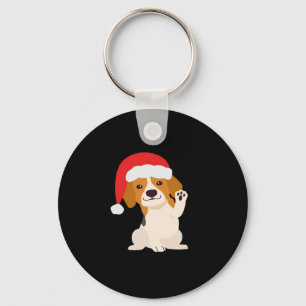 Llavero cachorro beagle con el gorra de Santa para los ama