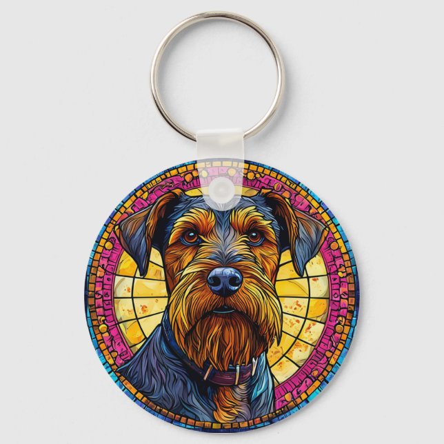 Llavero 🐶 Cachorro Cartoon Terrier para uso diario 🐶 (Anverso)