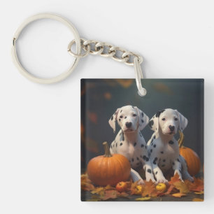 Llavero Cachorro dálmata Otoño Delicia Calabaza