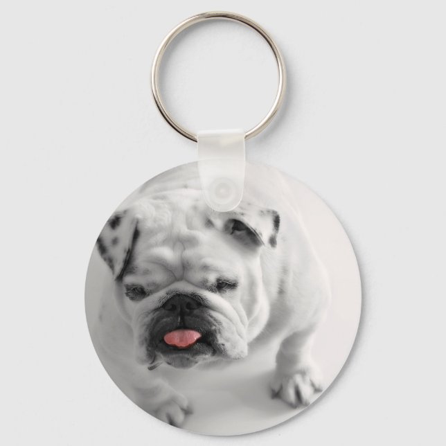 Llavero Cachorro de Bulldog inglés (Anverso)