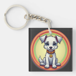 Llavero Cachorro de dibujos animados adorable