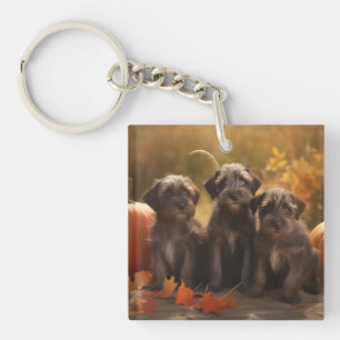 Llavero Cachorro de Griffon de caza de pelo duro Otoño