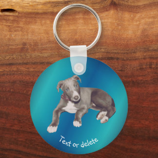 Llavero Cachorro de grifo azul personalizado
