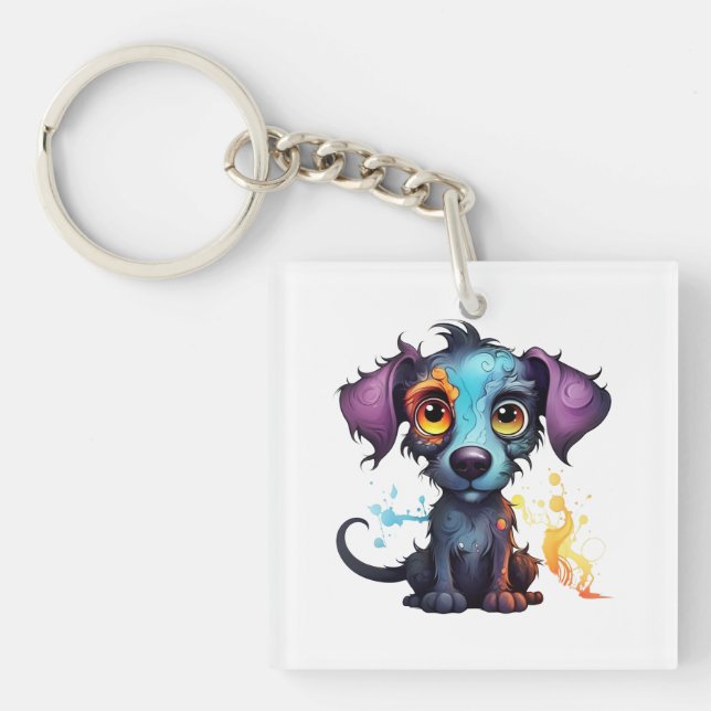 Llavero Cachorro de Halloween #12 Arte Digital (Frente)