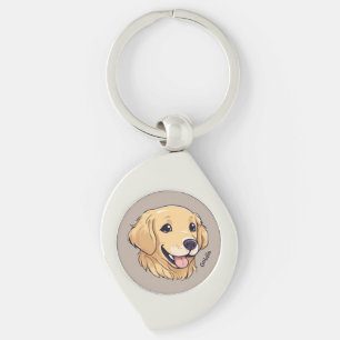 Llavero Cachorro dorado personalizado