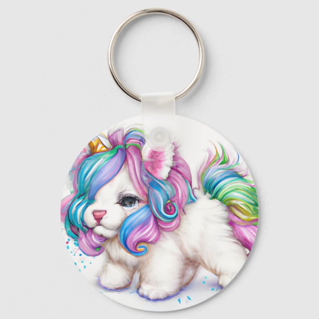 Llavero Cachorro Fluffy Unicorn (Anverso)