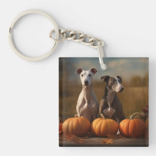 Llavero Cachorro Galgo Delicia de Otoño Calabaza