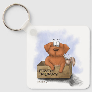 Llavero Cachorro Gratis Más 1 Dibujo Animado
