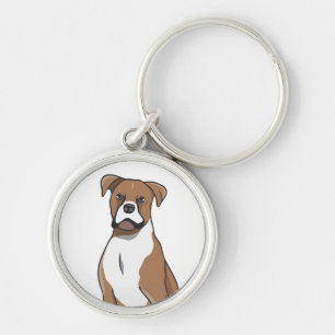 Llavero Cachorro Lindo Dibujo Animado Amante Boxer