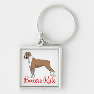 Llavero Cachorro Lindo Dibujo Animado Amante Boxer