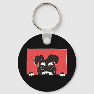 Llavero Cachorro Negro Adorable de Schnauzer Miniatura