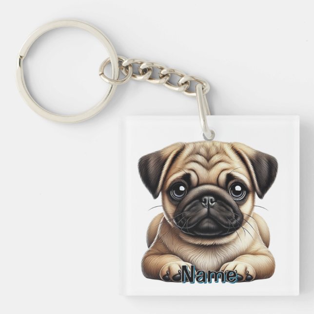 Llavero Cachorro Pug (Frente)