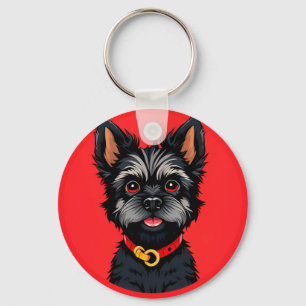 Llavero 🐶 Cachorro Terrier Negro para Estilo de Uso Diari