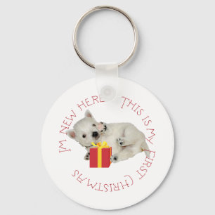 Llavero Cachorro Westie Primera Navidad