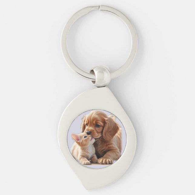 Llavero Cachorro y gatito (Anverso)